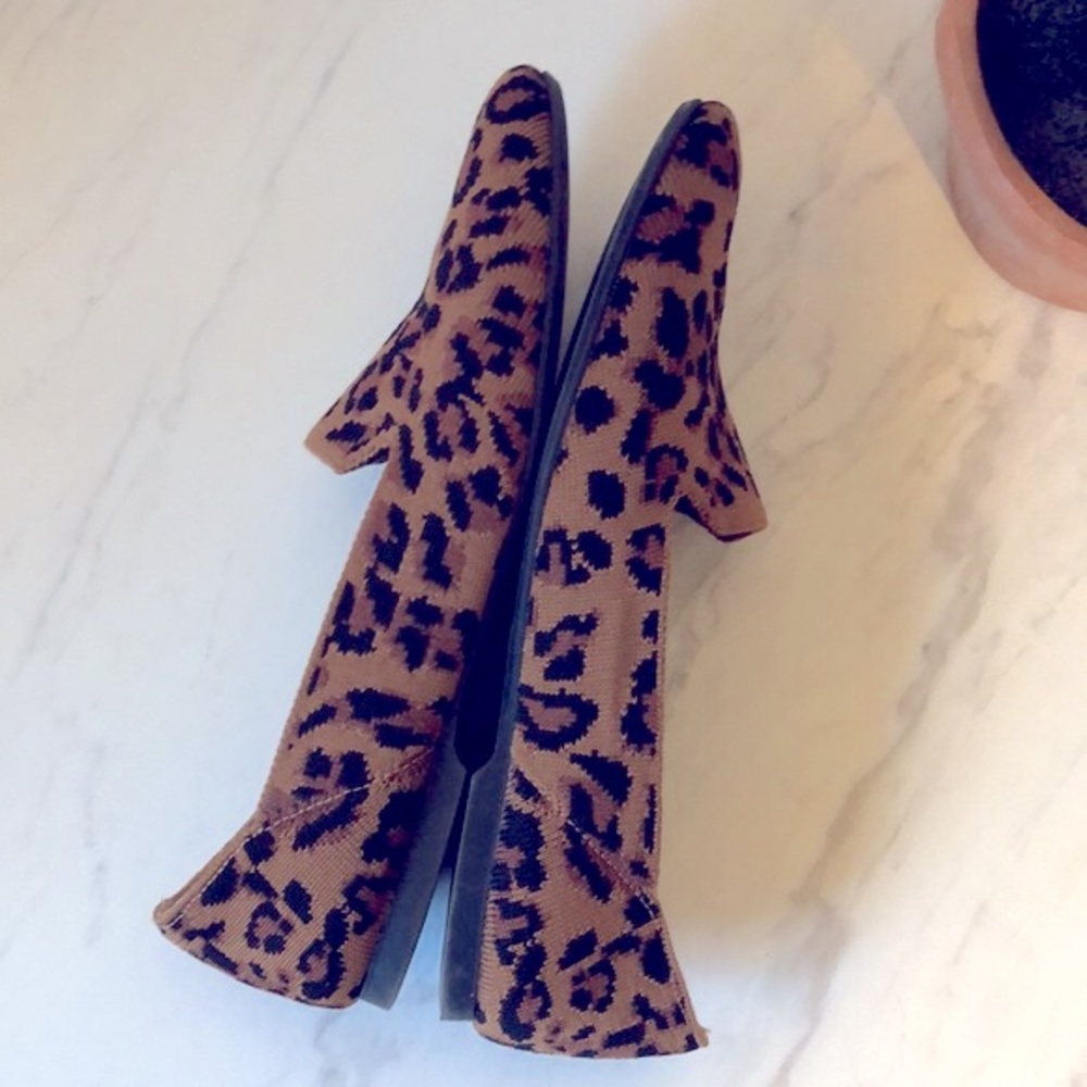 ALFANI-Golden Brown & Black Animal Print Slip On Loafers-Size 7 - Picture 8 of 10